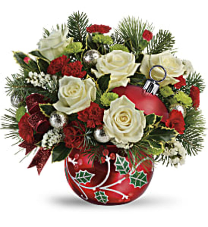 Classic Holly Ornament Bouquet