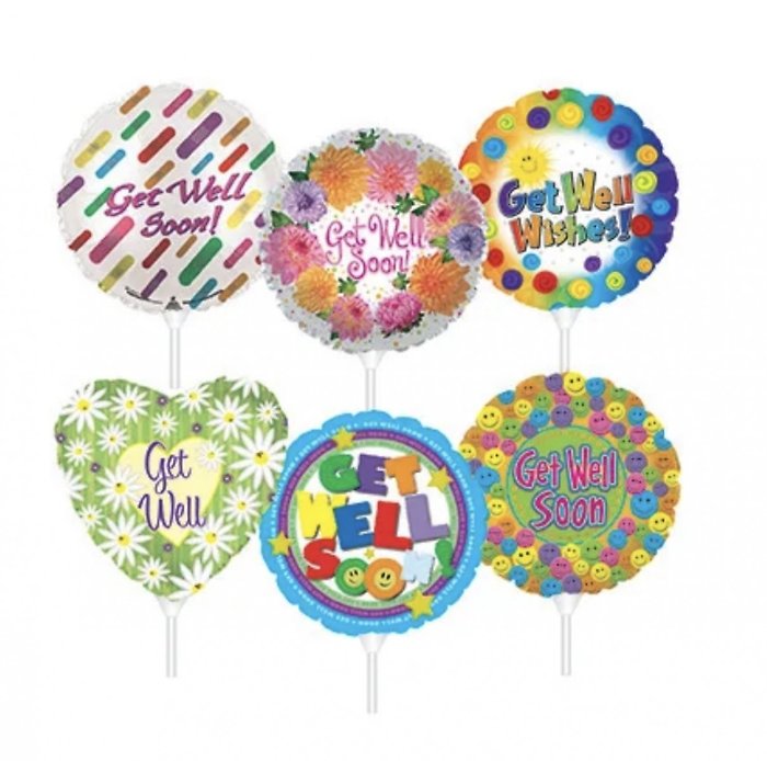 Get Well Stick Balloon