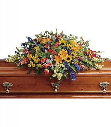 Colorful Reflections Full Casket Spray