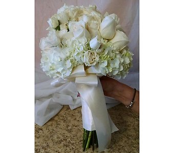 White Rose Bridal Bouquet