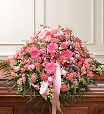 Pink Mixed Casket Spray