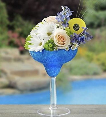 Blue Hawaiian Floral Margarita