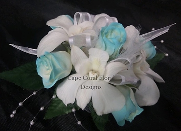 Spray Rose and  Orchid Wrist Corsage