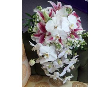 Orchid and Lily Bridal Bouquet