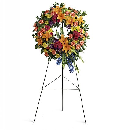 Colorful Serenity Standing Wreath