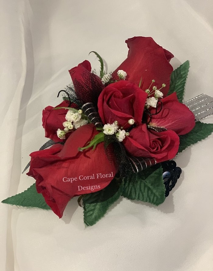 Red Rose & Spray Rose Corsage