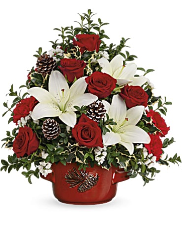 Christmas Lilies Tree Bouquet