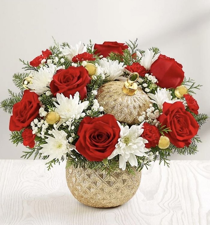 Sparkling Holiday Ornament Bouquet