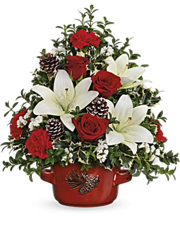 Christmas Lilies Tree Bouquet