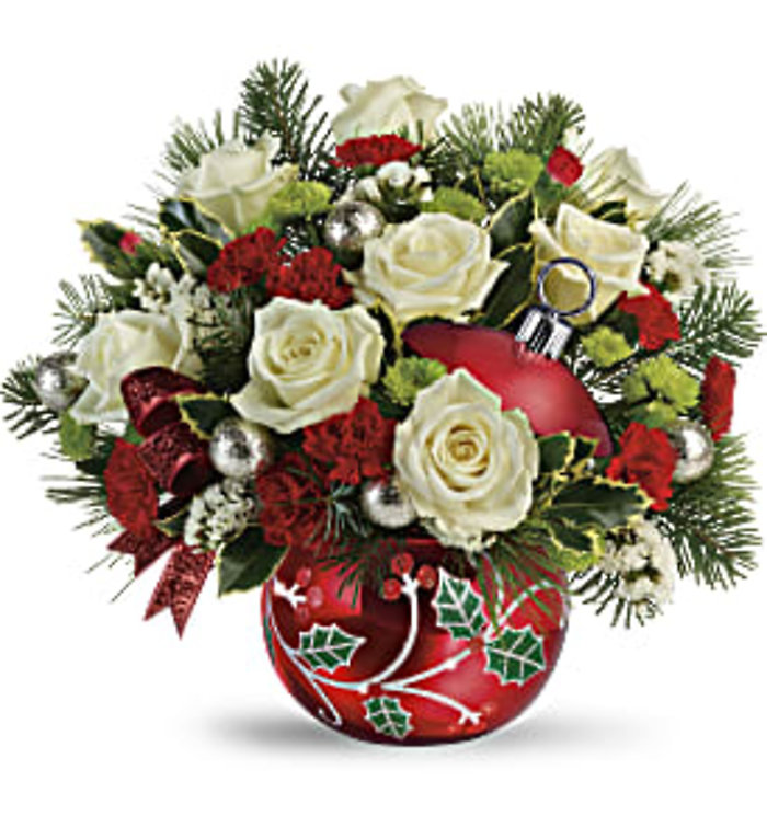 Classic Holly Ornament Bouquet