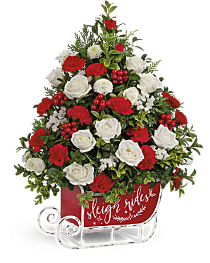 Festive Sleigh Tree Bouquet