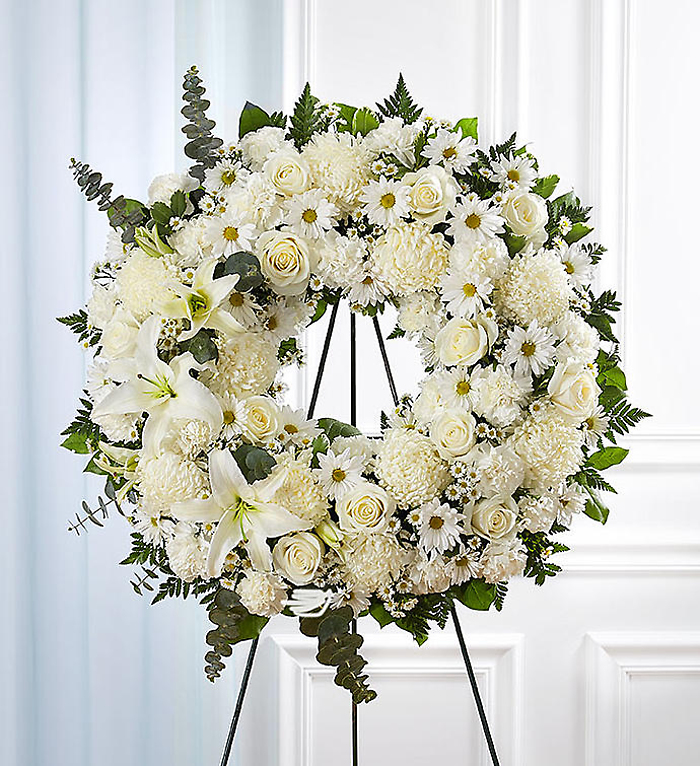 Serene Blessings Standing Wreath