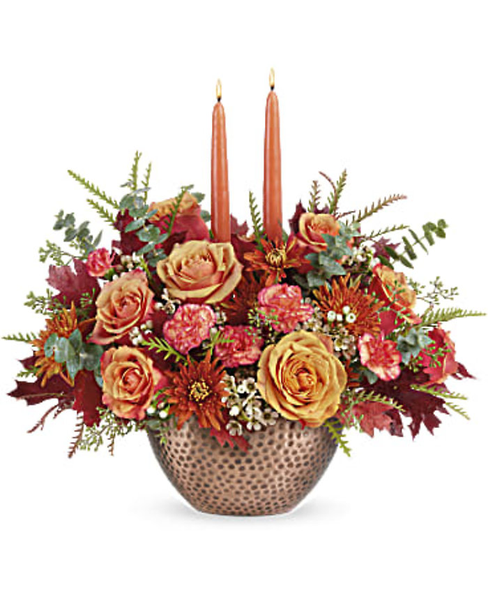 Gleaming Copper Centerpiece