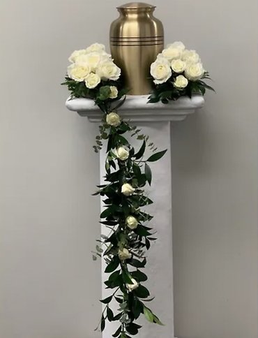 Purity and Peace Urn Bouquet