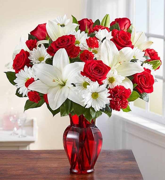 Red and White Delight Bouquet
