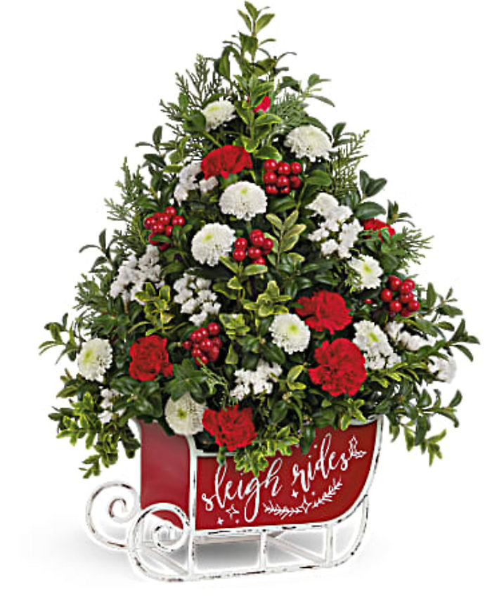 Festive Sleigh Tree Bouquet