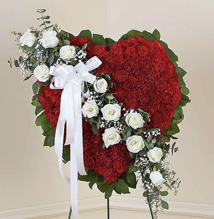 Red Solid Standing Heart