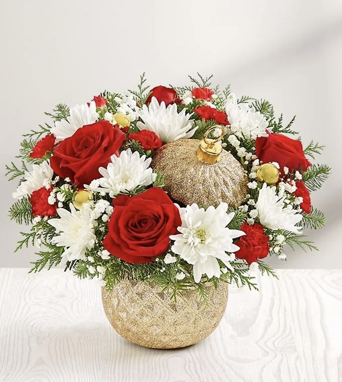 Sparkling Holiday Ornament Bouquet