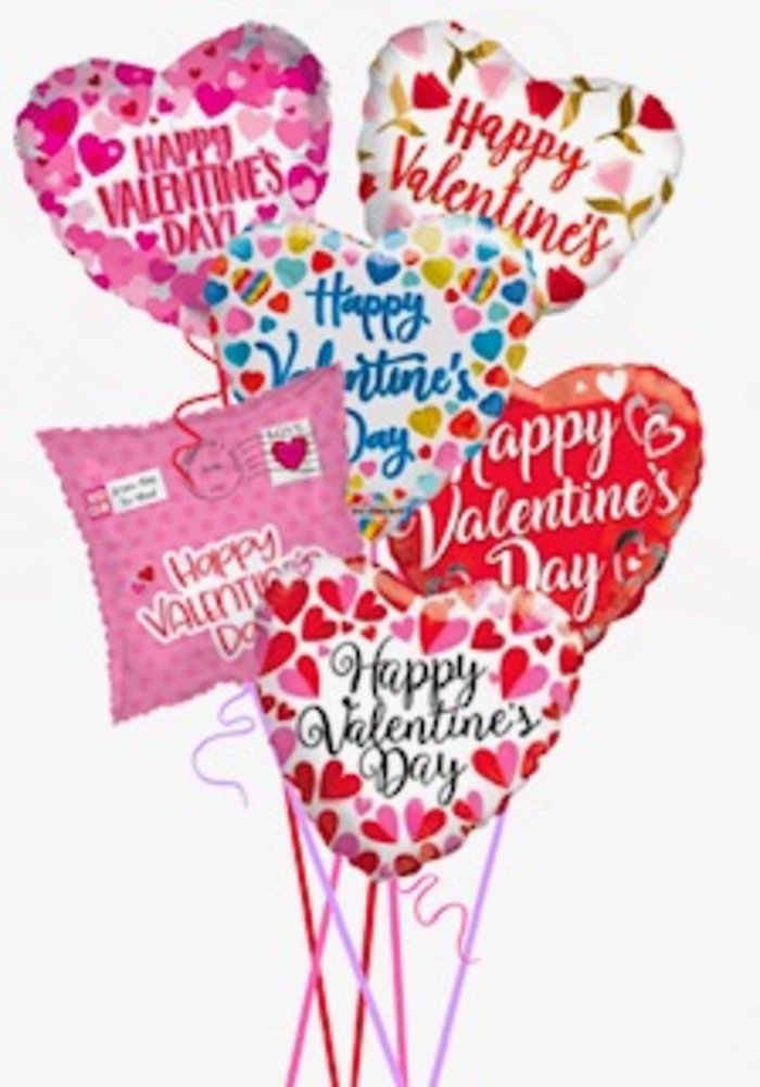 Half Dozen Valentines Balloons