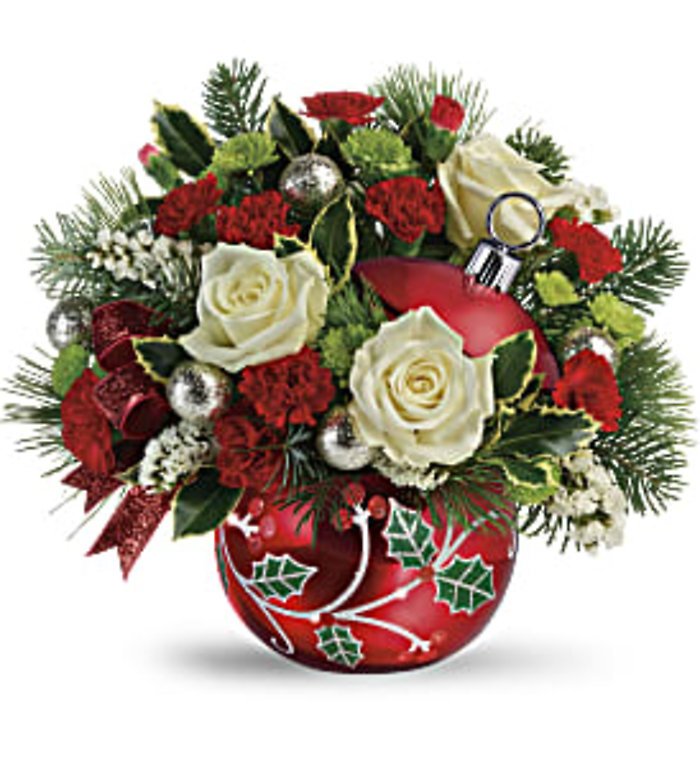 Classic Holly Ornament Bouquet